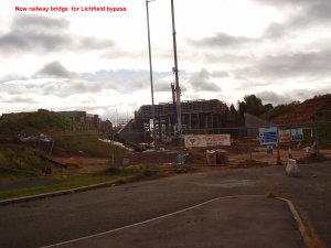 New rail bridge Lichfield Bypass